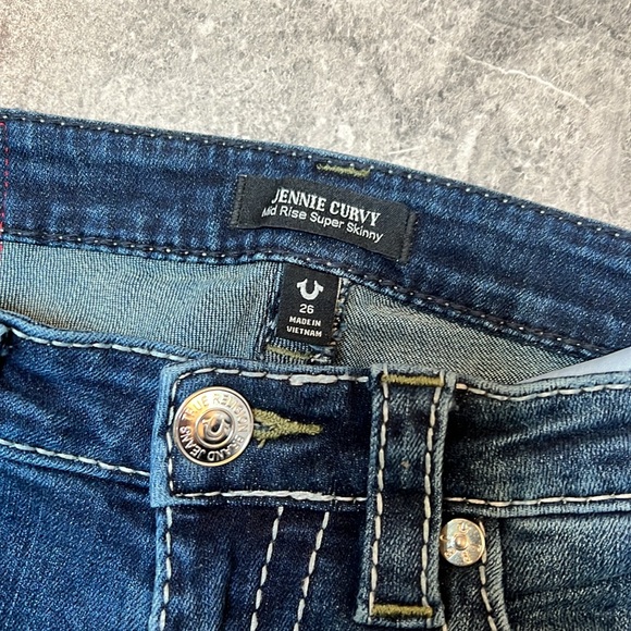 True Religion Jennie Curvy Mid Rise Super Skinny Jeans - Picture 4 of 10